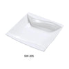 Yanco SW-305 Sea Wave 5″ Fruit Bowl, Square, 4-oz, China, Bone White (3Dz)