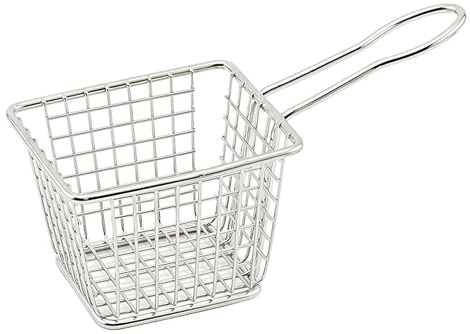 FBM SERIES, 18/18 Stainless Steel Mini Serving Basket by Winco - Available in Different Sizes