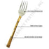 Premium dinner fork with copper exterior and stainless steel core – Bamboo design