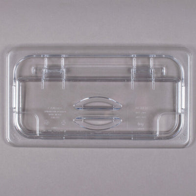 Cambro Camwear One Third Size FlipLid with Spoon Notch Clear ( Case of 6 )