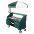 Cambro Camcruiser Customizable Vending Cart with Umbrella and 3 Counter Wells