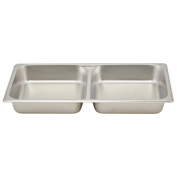 Winco SPFD2 Divided Food Pan, Full-size, 2-1/2", S/S (Price/Piece)