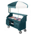 Cambro Camcruiser Customizable Vending Cart with Umbrella and 3 Counter Wells