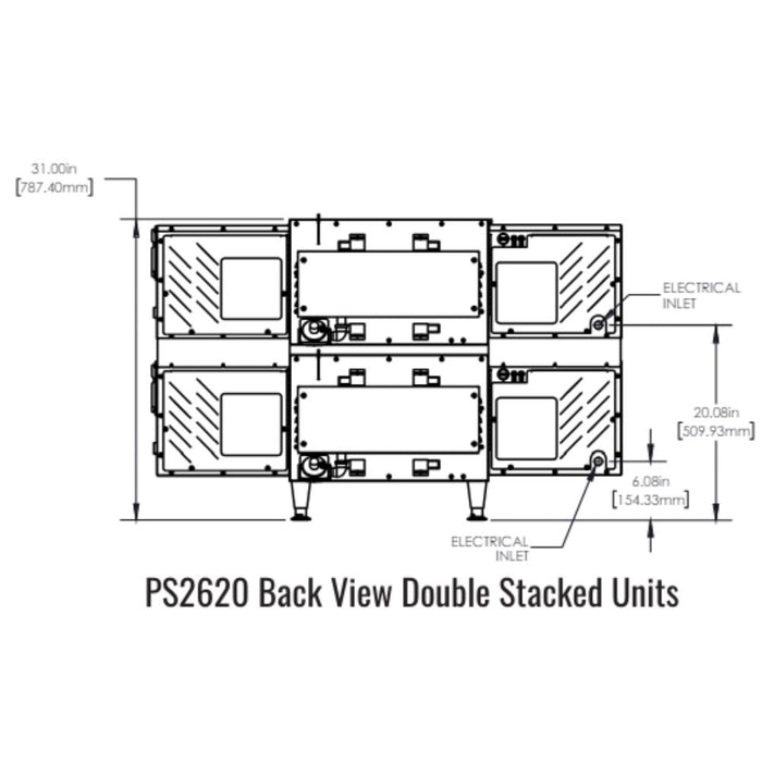 Middleby Marshall PS2620 Gas Countertop Conveyor Oven - Single/Double/Triple Stack Options Available