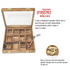 Square Wooden Spice Box/ Masala Dabba / Organizer- see Thru Lid