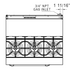 Dukers Range Ovens DCR36-6B 36″ Gas Range with Six (6) Open Burners
