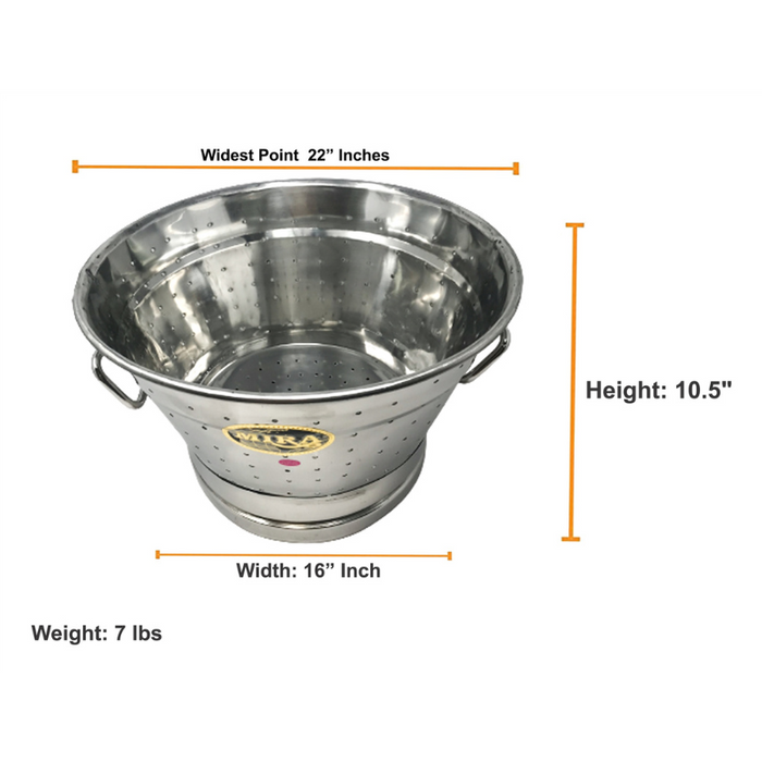 Heavy Duty Stainless Strainer / Rice Jali Stainless Steel 20"