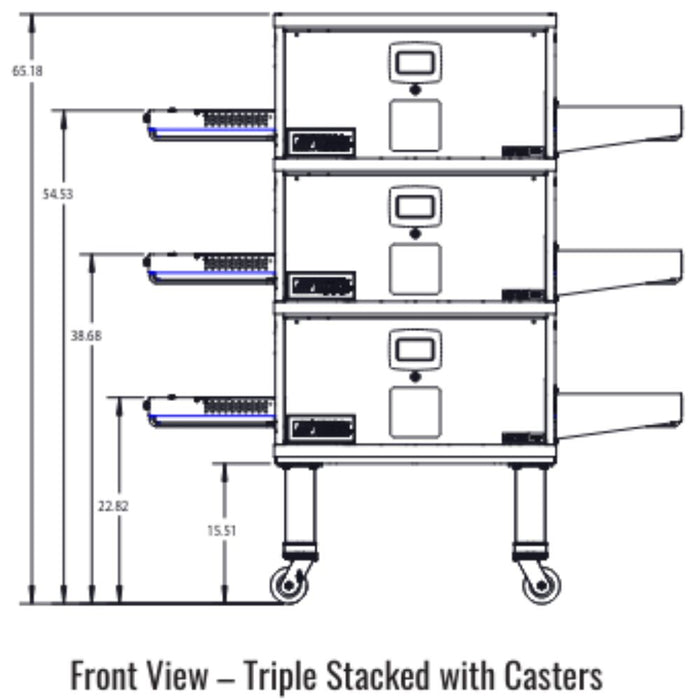 Middleby Marshall DZ33T CTX Electric Infrared Conveyor Oven - Single/Double/Triple/Quad Stack options Available