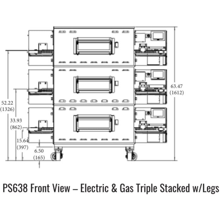 Middleby Marshall PS638 Gas or Electric WOW! Impingement Conveyor Oven - Single/Double/ Triple Stack options Available