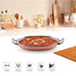 Double-wall copper steel dish for serving curries and rice