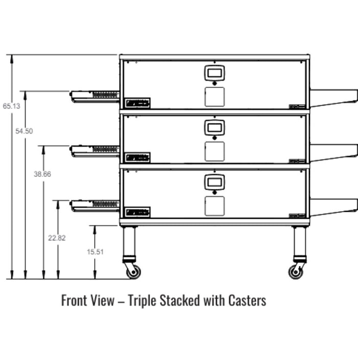 Middleby Marshall DZ55T CTX Electric Infrared Conveyor Oven - Single/Double/Triple/Quad Stack options Available