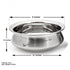 Traditional curry handi bowl made of polished stainless steel