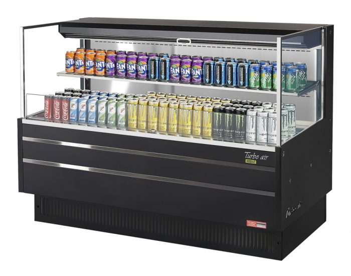 Turbo Air TOM-60L-UF-W(B)-2S-N Horizontal Open Display Merchandiser, 13 cu. ft.