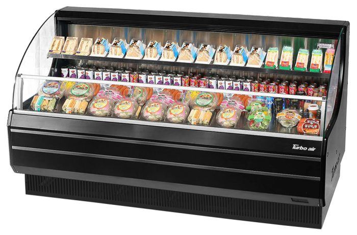 Turbo Air TOM-75LW(B)-N Horizontal Open Display Merchandiser, 14.8 cu. ft.