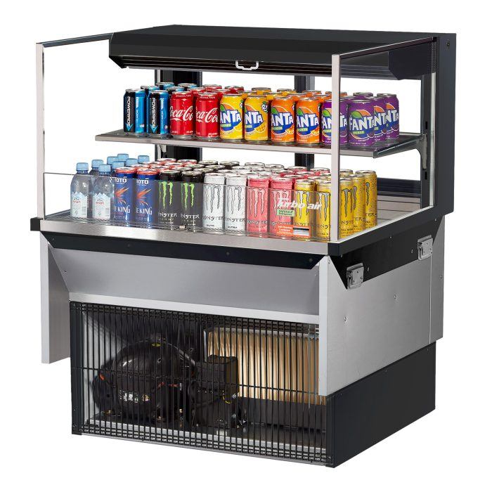 Turbo Air TOM-36L-UFD-W(B)-2SI-N Drop-In Horizontal Open Display Case, 7.5 cu. ft.