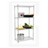Omcan 45169 chrome wire shelving unit with four adjustable shelves