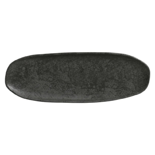 Porto Brasil Shallow Oval Platter Stoneware Chromium  ( Case of 12)
