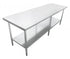 Omcan Stainless Steel Work Table with Galvanized Legs and Undershelf NSF – Heavy-Duty Commercial Kitchen Prep Table Depth x Width