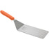 Winco Cool Heat High-Heat Stainless Steel Turners with Orange Nylon Handles