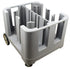 Omcan Polypropylene Dish Caddy with Adjustable Dividers and Vinyl Cover – Grey