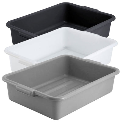 Omcan 21.5″ x 15.5″ x 5″ Polypropylene Standard Black Bus Box