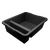 Omcan 21″ x 17″ x 7″ Polypropylene Black Divided Bus Box / Dish Box