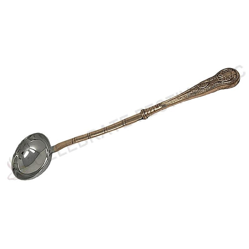 3" Copper-Plated Deep Buffet Ladle with Carved Handle