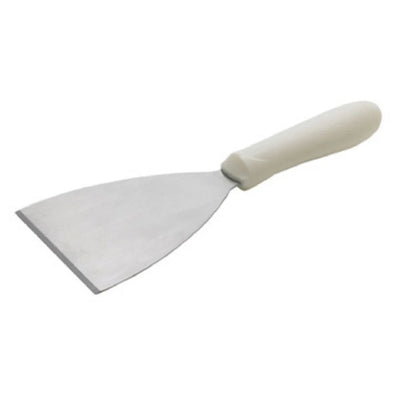 Winco Stainless Steel Turners with White Polypropylene Handles