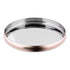 Elegant copper finished thali with stainless steel interior