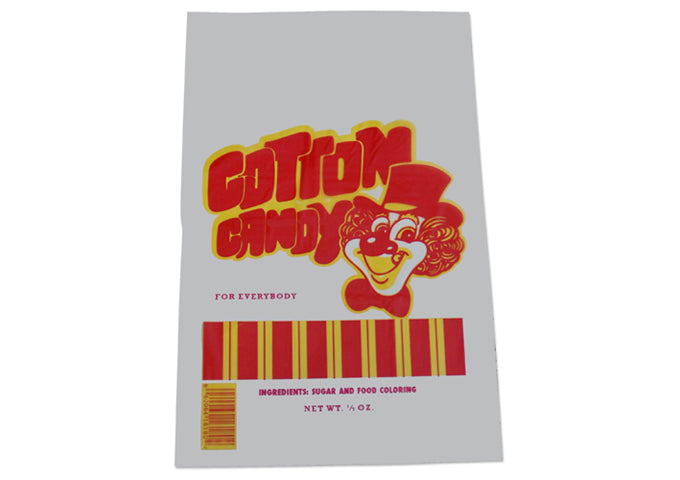 Winco 83001CS Benchmark Poly Cotton Candy Bags -QTY 1000 bags/case (10/100 ct) (Price/Case)