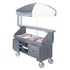 Cambro Camcruiser Customizable Vending Cart with Umbrella and 3 Counter Wells