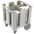 Cambro Commercial Mobile Dish Caddy with Swivel Casters for Plate Storage and Transport