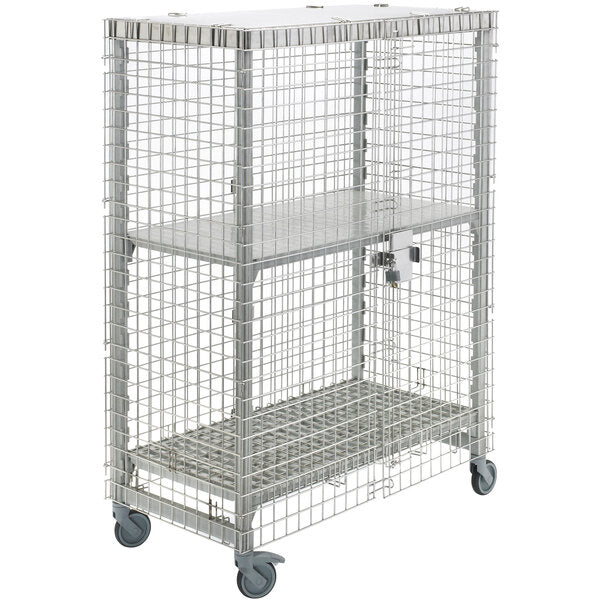 Cambro Camshelving Premium Security Mobile Shelving Unit 24"X 48"X 67"   – Speckled Gray