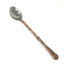 13" Copper-Plated Oval Buffet Ladle with Carved Handle