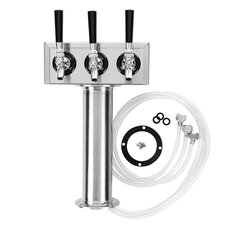 True Refrigeration DRAFT TOWER-BEER 3" T-TOWER - 3 Head (873105)