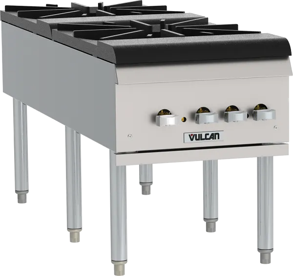 Vulcan VSP200F Natural Gas 2 Burner Stock Pot Range - 220,000 BTU