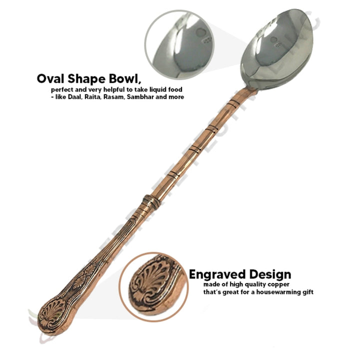 Cooper Steel Oval Buffet Ladle/Spoon-13" Long