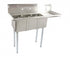 Omcan 3 Tub Sink with 1.8″ Corner Drain, Drainboard Optional, 18-gauge Stainless Steel, NSF
