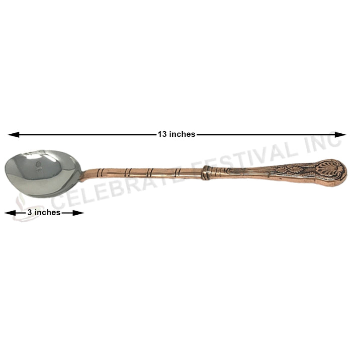 Cooper Steel Oval Buffet Ladle/Spoon-13" Long