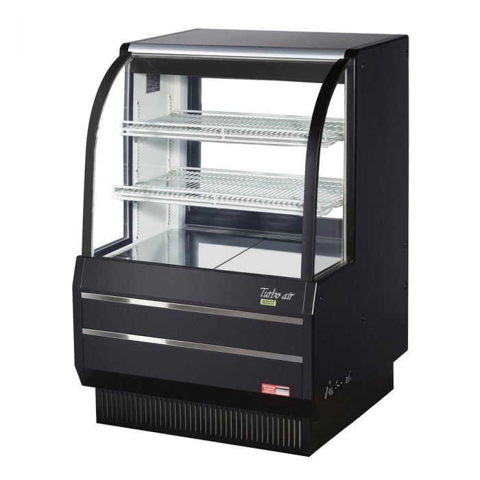 Turbo Air TCGB-36DR-W(B) Curved glass bakery case-dry, 11.8 cu.ft.