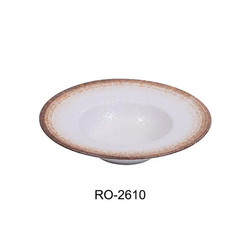 Yanco RO-2610 Rockeye-2″ DESSERT / SOUP PLATE 10 OZ, Porcelain, Two-Tone, (1Dz)