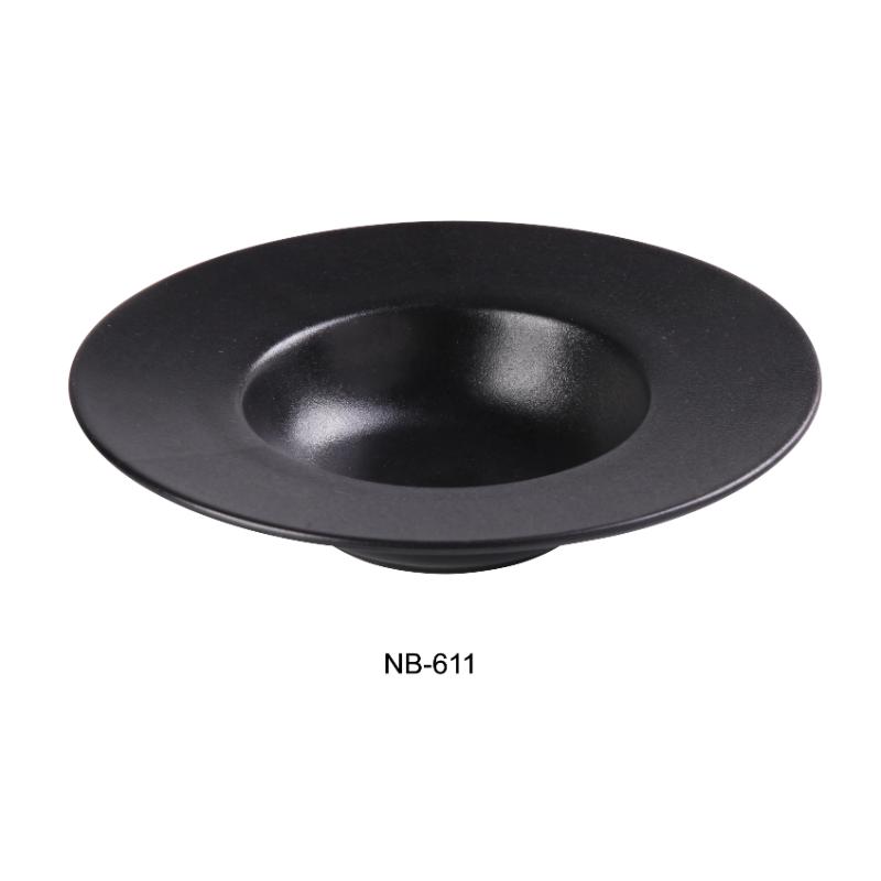 Yanco NB-611 Noble Black China  Dessert Plate 16 Oz (1Dz)