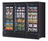 Turbo Air TJMF-85SDW(B)-N Super Deluxe Glass Merchandiser Freezer, three-section, 97 cu. ft.