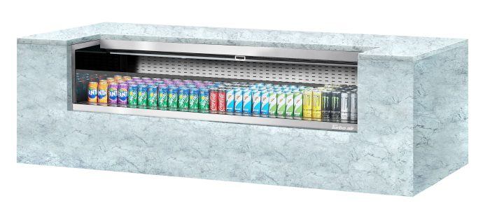 Turbo Air TOM-72UC-S-N Drop-In Horizontal Open Display Case, 10.4 cu. ft.