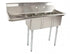Omcan 3 Tub Sink with 1.8″ Corner Drain, Drainboard Optional, 18-gauge Stainless Steel, NSF