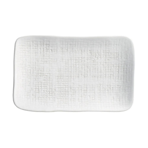 Porto Brasil Juta Rectangular Platter Stoneware New White ( Case of 12)