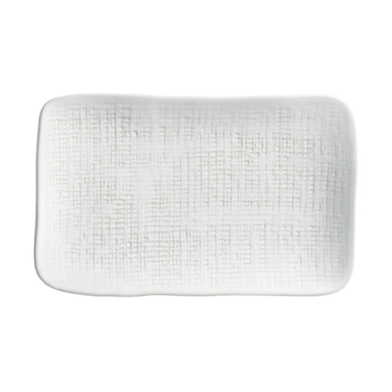 Porto Brasil Juta Rectangular Platter Stoneware New White ( Case of 12)