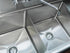 Omcan 3 Tub Sink with 3.5″ Center Drain, Drainboard Optional, 18-gauge Stainless Steel, NSF