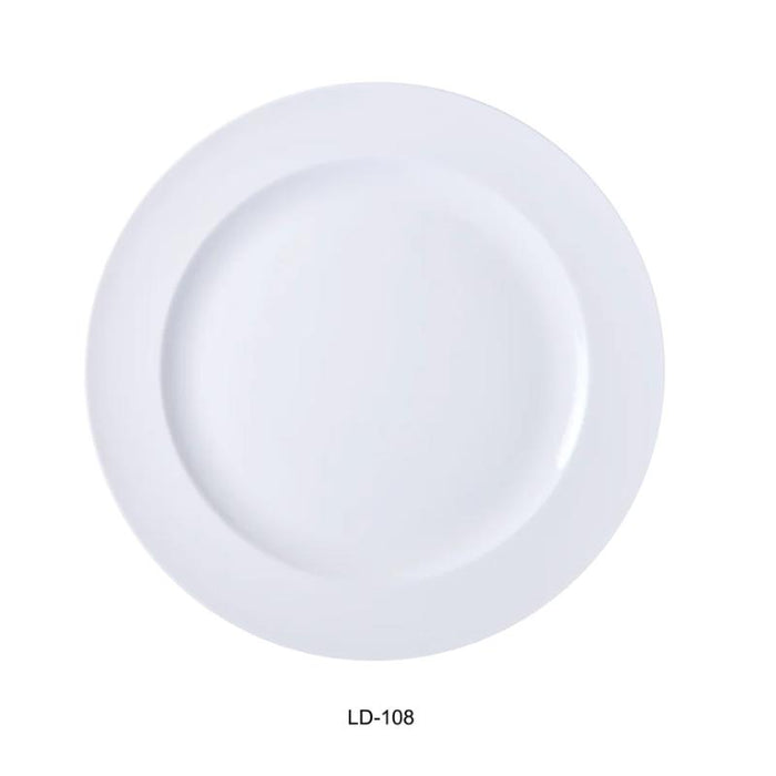 Yanco LD-108 8.25″ Round Plate, Porcelain, Bone White (2Dz)