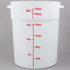 Cambro Poly Round Food Storage Container White ( Case of 6 )